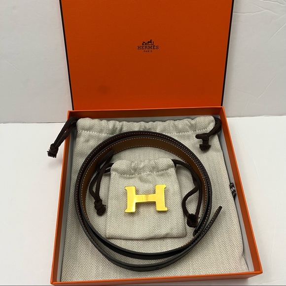 Hermes Accessories - Hermes Authentic Reversible Leather Belt